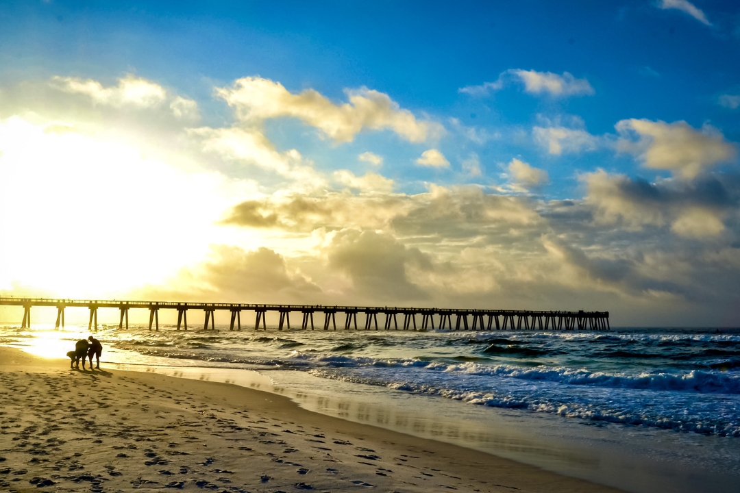 Navarre beach pier in florida