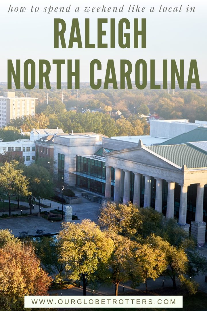 an aerial view over the Capitol in Raleigh North Carolina